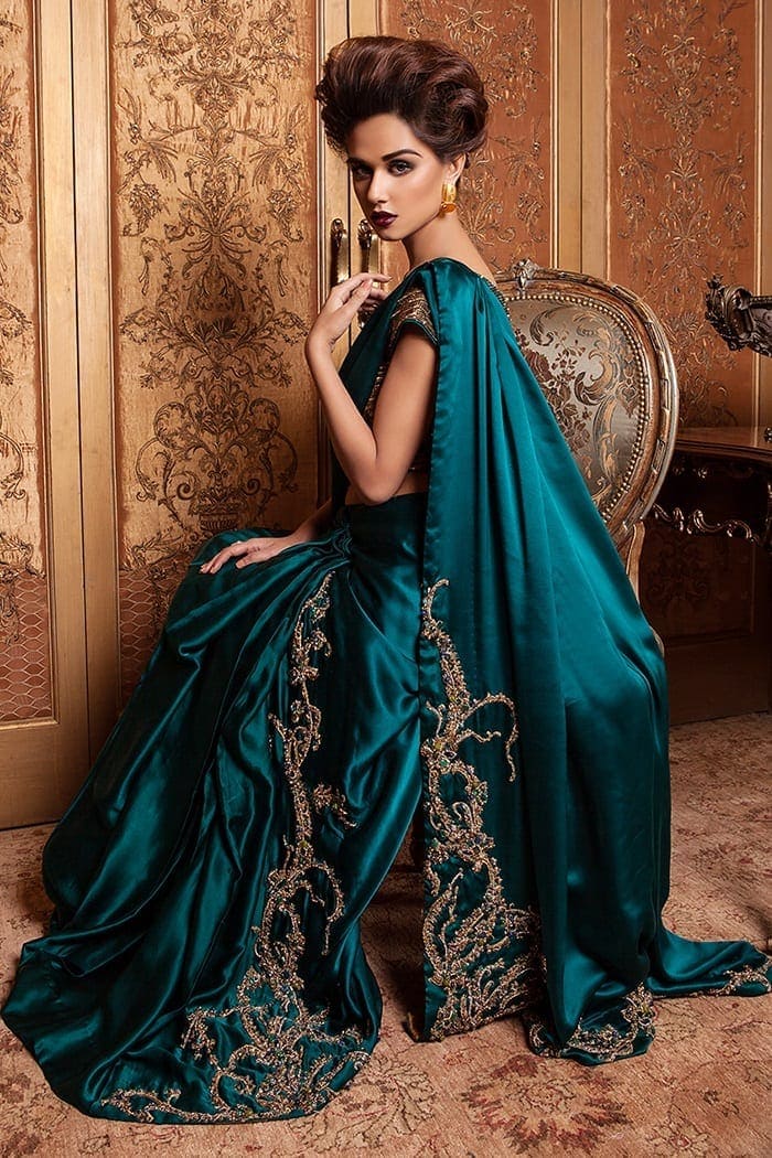 Teal Saree