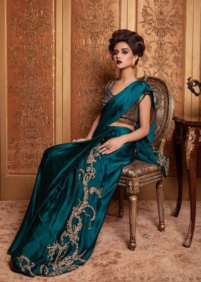 Teal Saree