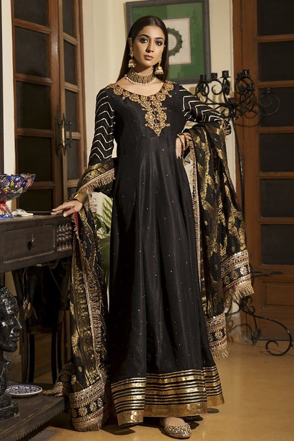 Prussian Bloom Shawl