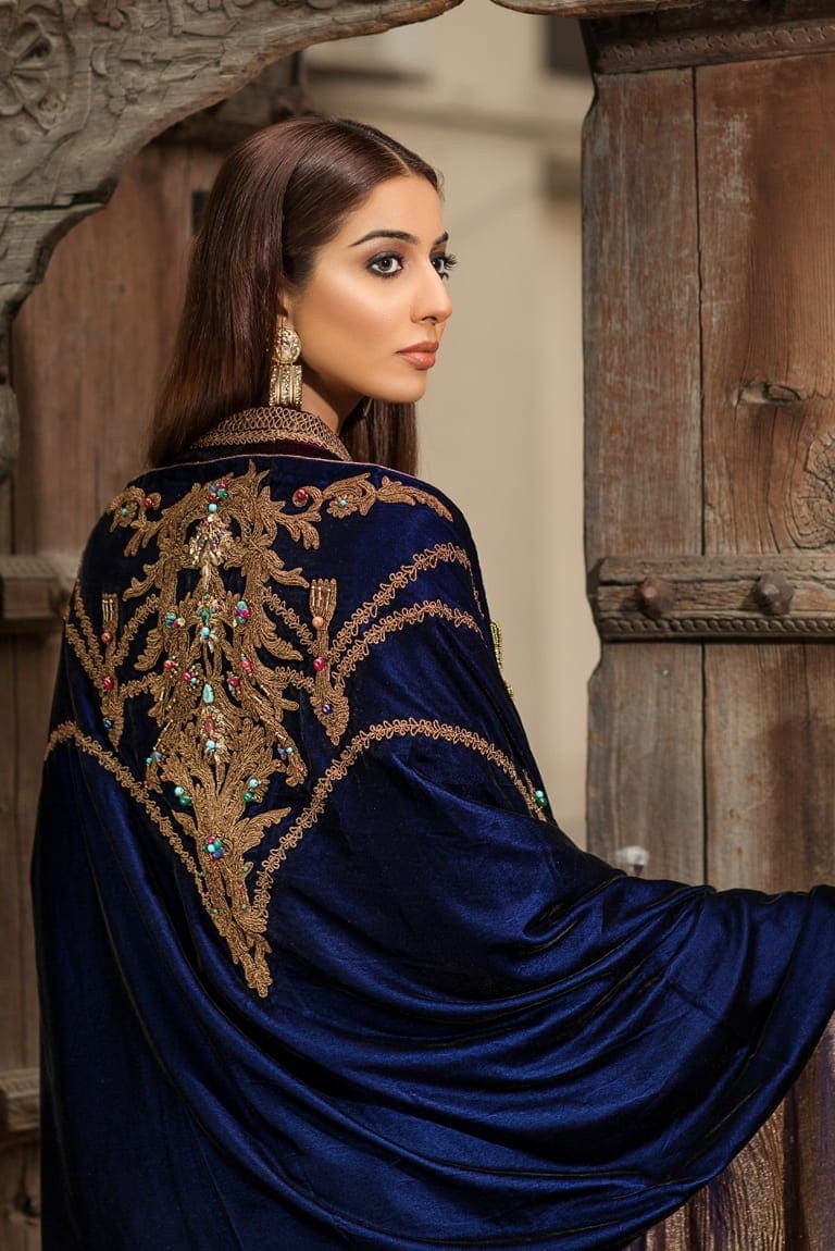 The Sapphire Royal Garland Shawl