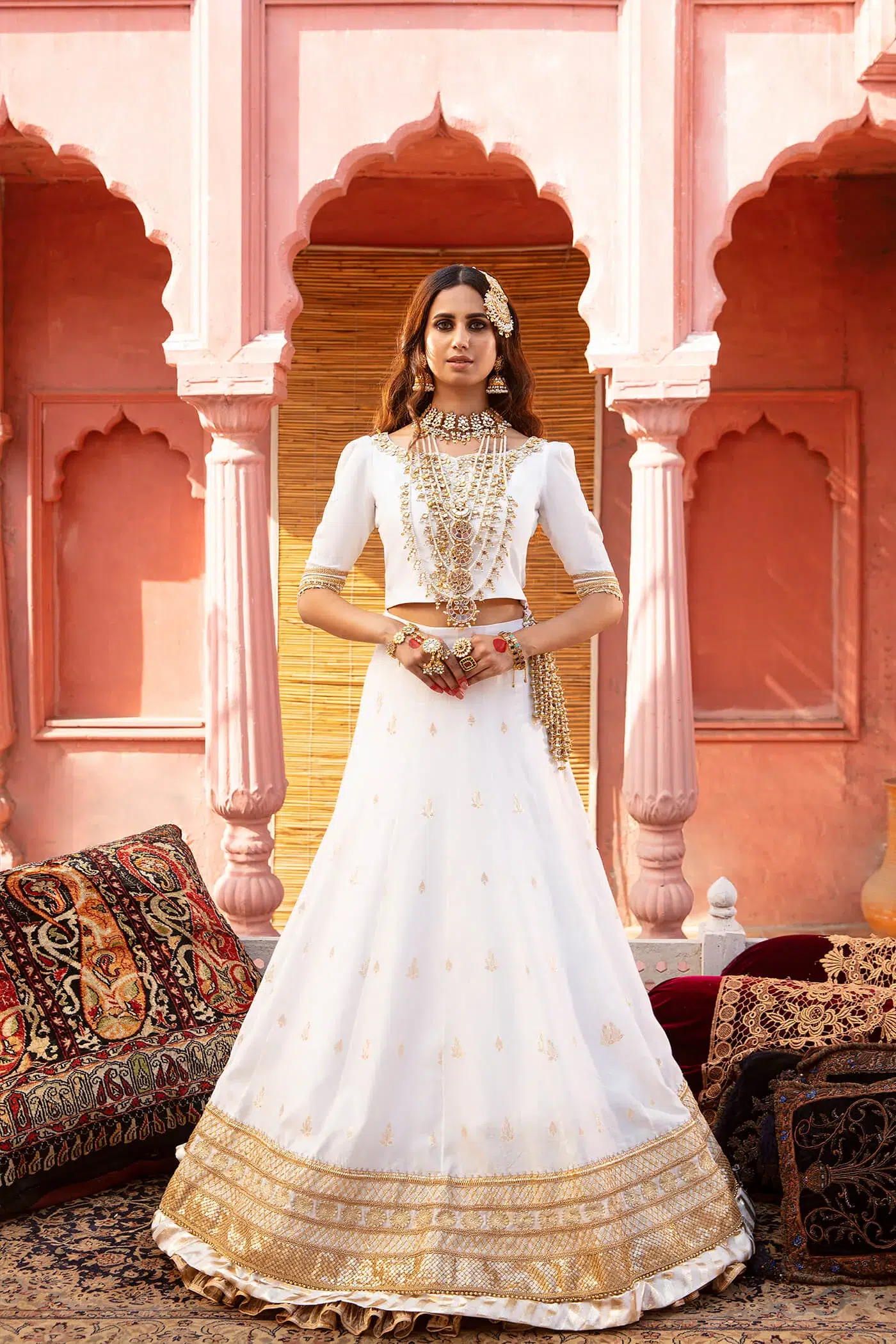 Buy Premium White Lehenga Choli Bridal Nikah Dress, White Pakistani, Indian  Desi Nikah Outfit, Original Designer Lehenga Sharara Wedding Dress Online  in India - Etsy